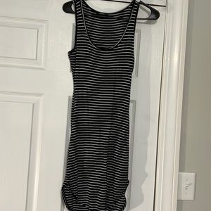 Striped stretchy cotton dress